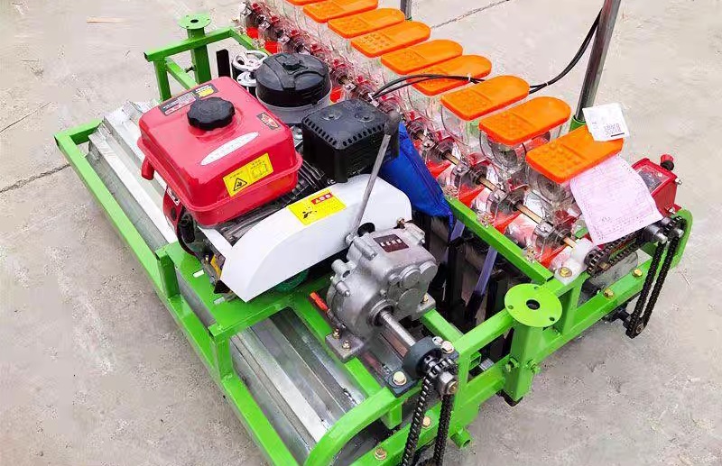 Gasoline engine vegetable and medicinal material seeder
